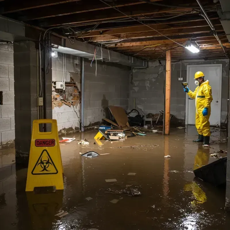 Flooded Basement Electrical Hazard in Ashtabula County, OH Property